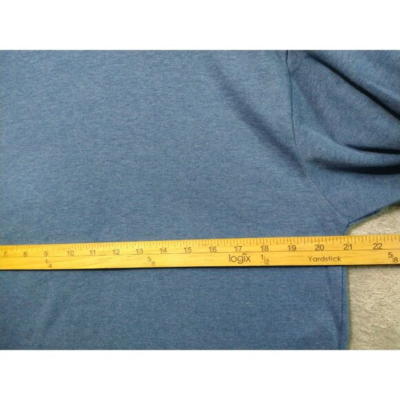 Vintage LL Bean Shirt Mens Medium Tall Blue Turtleneck Long Sleeve Made in USA - Picture 4 of 6